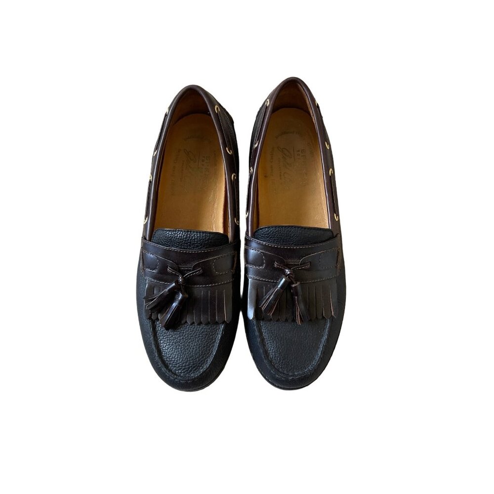 Sperry Gold Boat ASV Cognac‎ Men's Loafers Size 11.5 Leather Tassel Oxford Brown